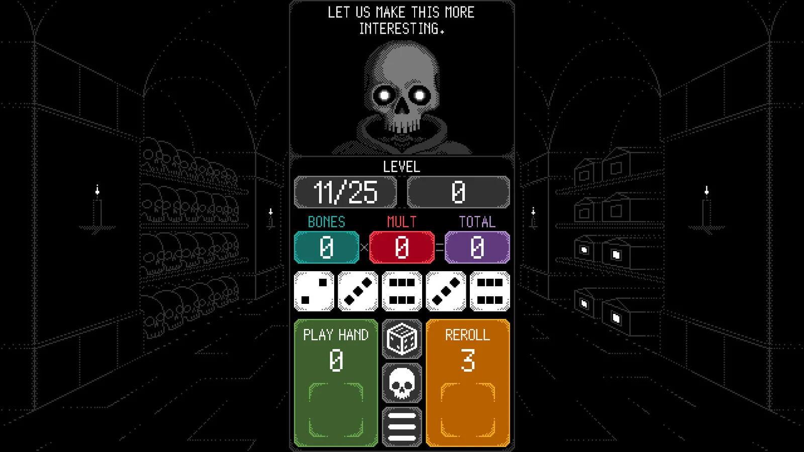 Late Dice of Kalma board with a completed roll